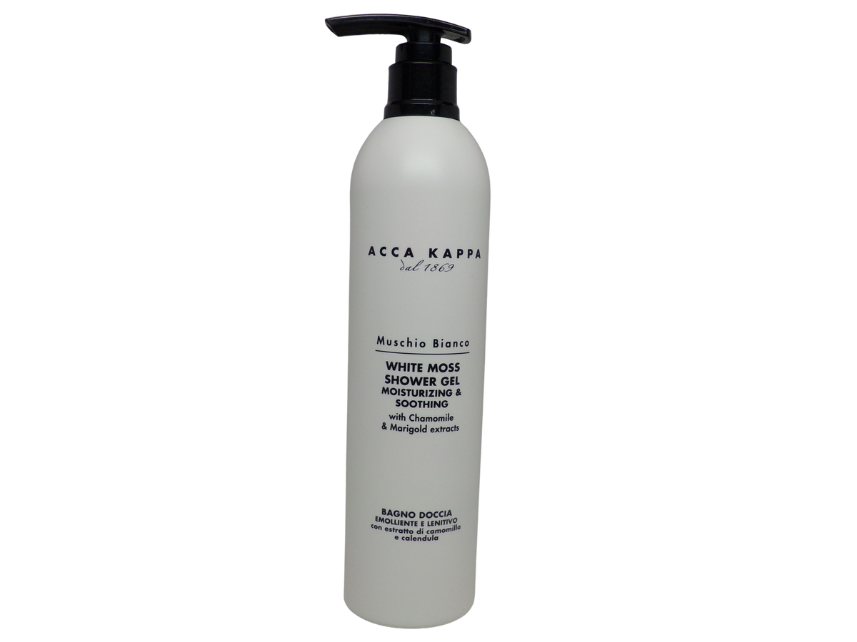Acca Kappa White Moss Shower Gel 10oz (300m) Pump Bottle (4 Pack Total 40oz)