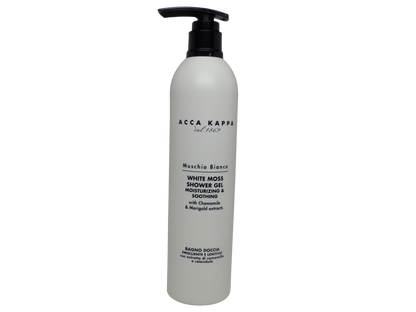 Acca Kappa White Moss Shower Gel 10oz (300m) Pump Bottle (4 Pack Total 40oz)
