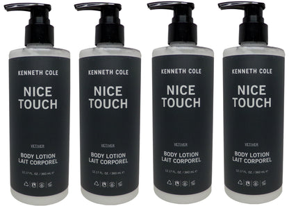 Kenneth Cole Nice Touch Vetiver Body Lotion Lot of 4 each 12.8oz Bottles