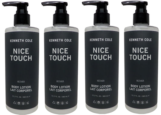 Kenneth Cole Nice Touch Vetiver Body Lotion Lot of 4 each 12.8oz Bottles