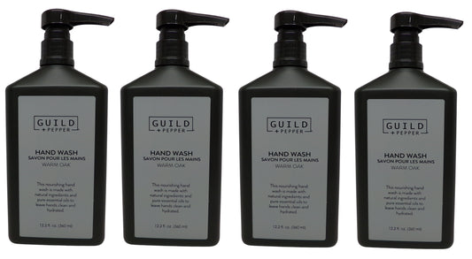 Gilchrist & Soames Guild and Pepper Warm Oak Hand Wash Pump Bottle 12oz lot of 4