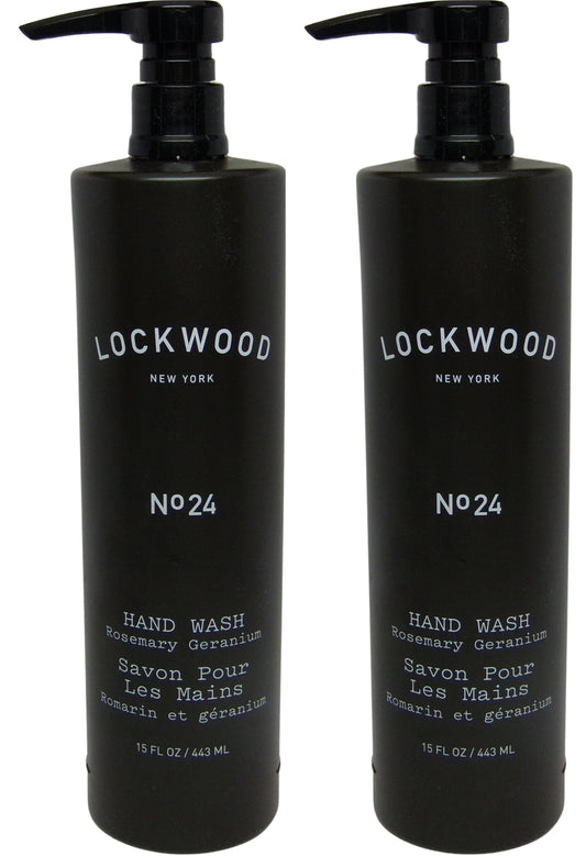 Lockwood New York No. 24 Rosemary Geranium Hand Wash Lot of Two (15oz)