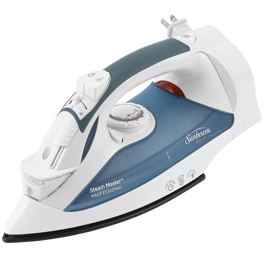 Sunbeam 4274-200 GreenSense SteamMaster Full Size Professional Iron with Retractable Cord and Clearview, White
