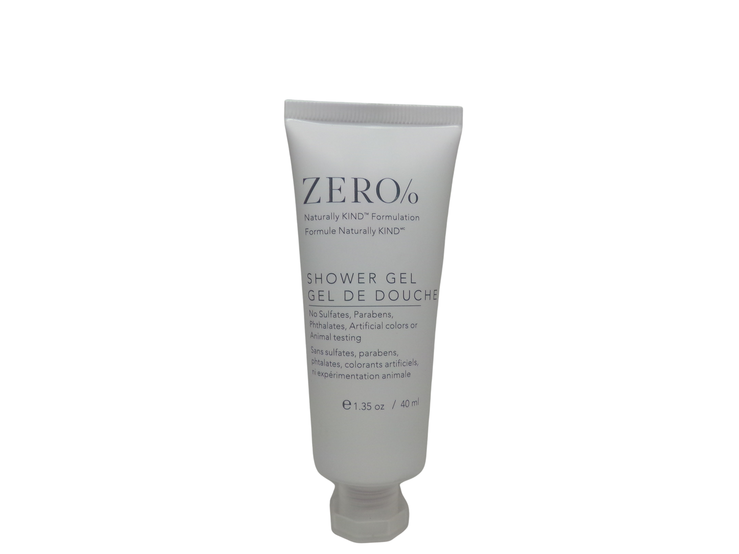 Zero% Shower Gel Lot of 18 each 1.35oz Bottles Total of 24.3oz