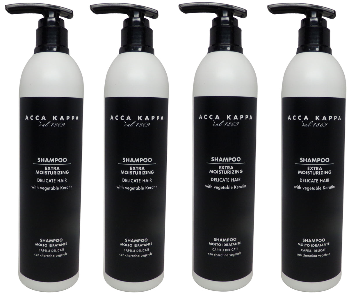 Acca Kappa White Moss Shampoo 4 Pack (10oz Each, Total 40oz)