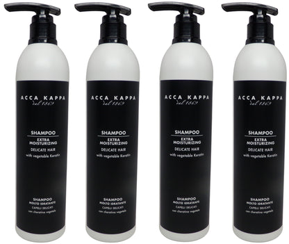 Acca Kappa White Moss Shampoo 4 Pack (10oz Each, Total 40oz)