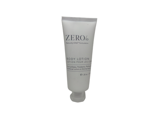 Zero% Body Lotion Lot of 18 each 1.35oz Bottles Total of 24.3oz