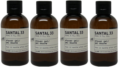 Le Labo Santal 33 Shower Gel  lot of 4 each 3oz bottles. Total of 12oz