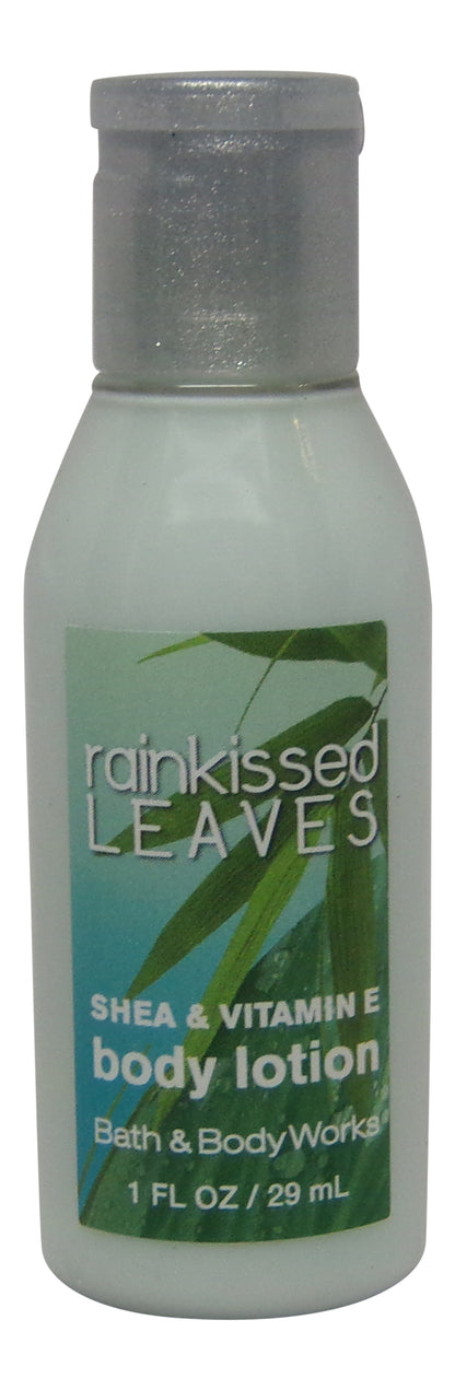 Bath Body Works Rainkissed Leaves Travel Set 1 Shampoo, 1 Conditioner, 1 Lotion, 1 Gel, and 1 Soap