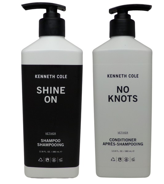 Kenneth Cole Shine On Vetiver Shampoo and No Knots Conditioner (12.8oz)