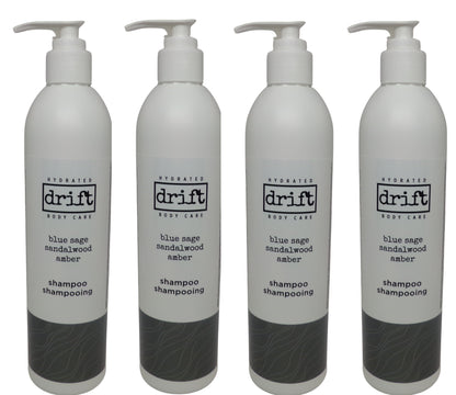 Drift Blue Sage Sandalwood & Amber Shampoo (12oz) lot of 4. Total of 48oz