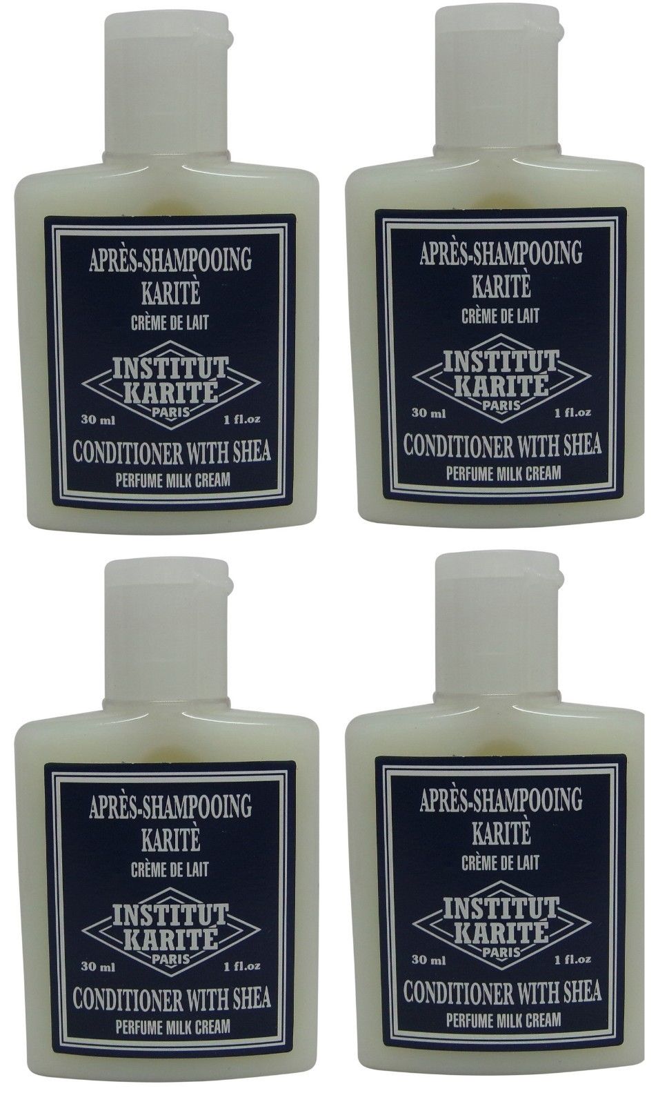 Institut Karite Shea Milk Cream Conditioner lot 4 Each 1oz bottles.Total of 4oz