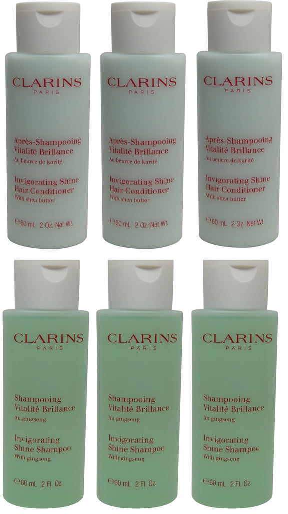 Clarins Invigorating Shine Shampoo & Conditioner lot of 6 ( of each) – Kings of Comfort