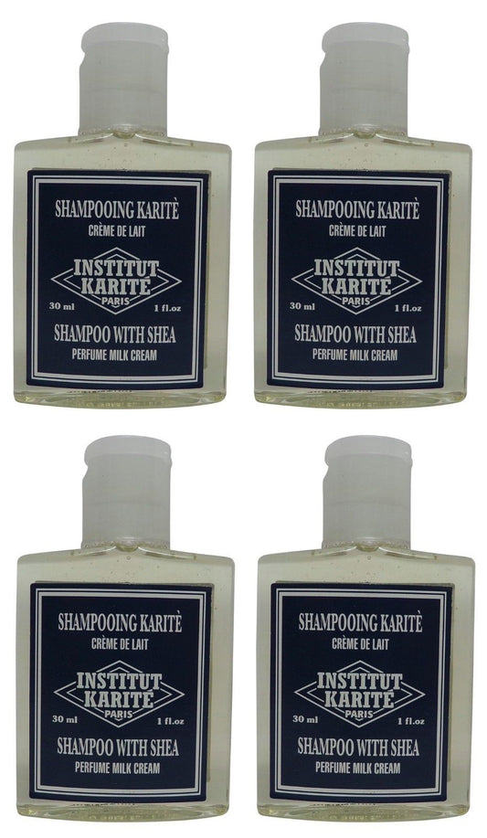 Institut Karite Shea Milk Cream Shampoo lot 4 Each 1oz bottles. Total of 4oz