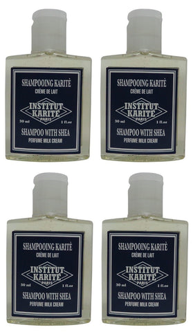 Institut Karite Shea Milk Cream Shampoo lot 4 Each 1oz bottles. Total of 4oz