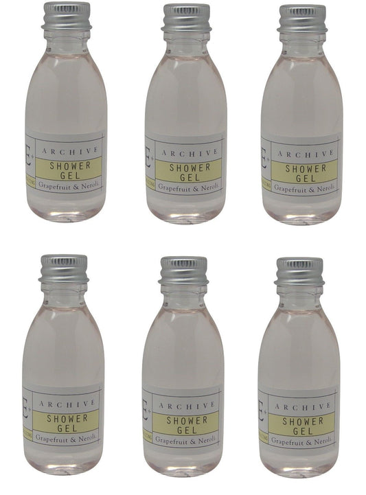 Archive Grapefruit & Neroli Energizing Shower Gel  Lot Of 6 Each 1.5oz Bottles