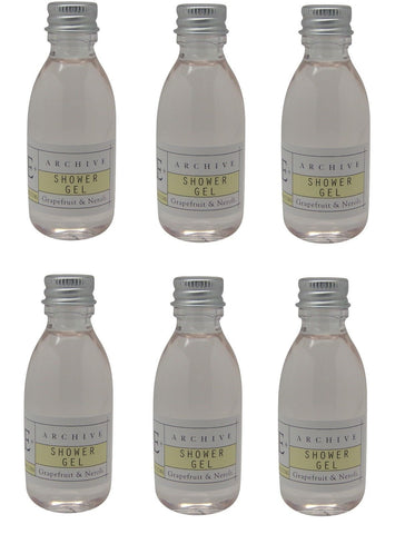 Archive Grapefruit & Neroli Energizing Shower Gel  Lot Of 6 Each 1.5oz Bottles