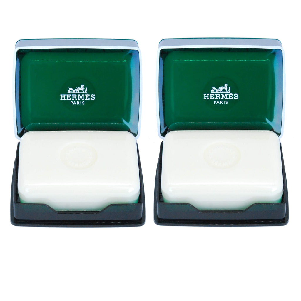 Two (2) Luxury Hermes d'Orange Verte Gift Soaps From Hermes Paris 3.5oz / 100g Boxed Perfumed Soaps / Savons Parfume