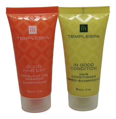 Temple Spa Conditioner and Shampoo 4 total (2 of each) 1oz tubes.
