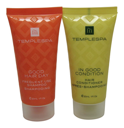 Temple Spa Conditioner and Shampoo 16 total (8 of each) 1oz tubes.