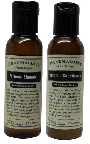 Pharmacopia Verbena Shampoo and Conditioner lot of 4 (2 of each) 1oz bottles