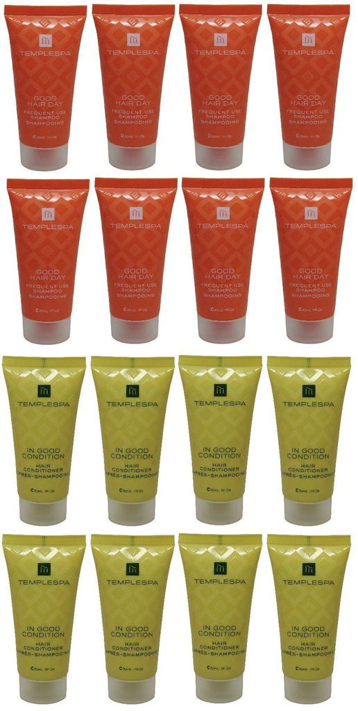 Temple Spa Conditioner and Shampoo 16 total (8 of each) 1oz tubes.