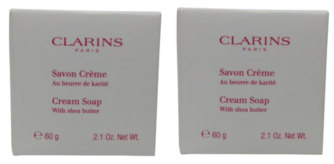 Clarins Cream Soap lot of 2 each 2oz bars Total of 4oz