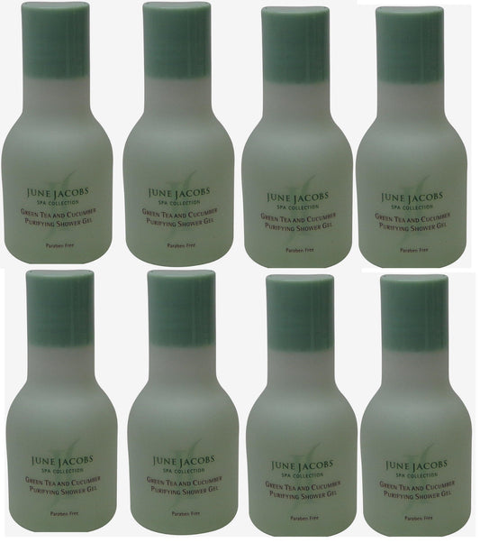 June Jacobs Green Tea Purifying Shower Gel Lot of 8 each 1.7oz. Total of 13.6oz