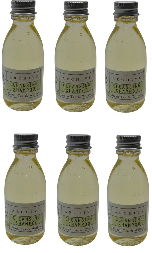 Archive Green Tea & Willow Cleansing Shampoo Lot Of 6 Each 1.5 oz Bottles