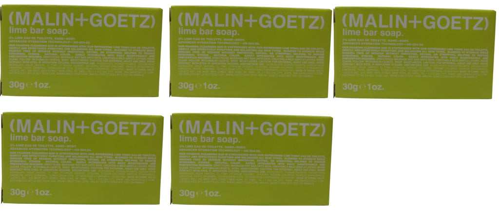 Malin + Goetz Lime Soap lot of 5 bars each 1oz Total of 5oz