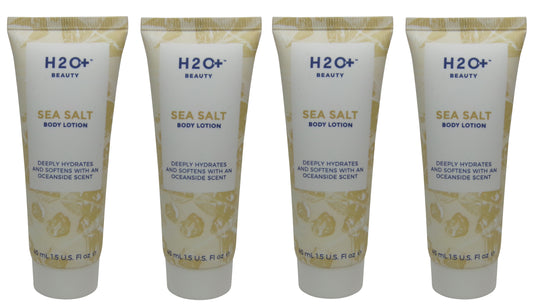 H2O Plus Sea Salt Body Lotion lot of 4 each 1.5oz bottles. Total of 6oz