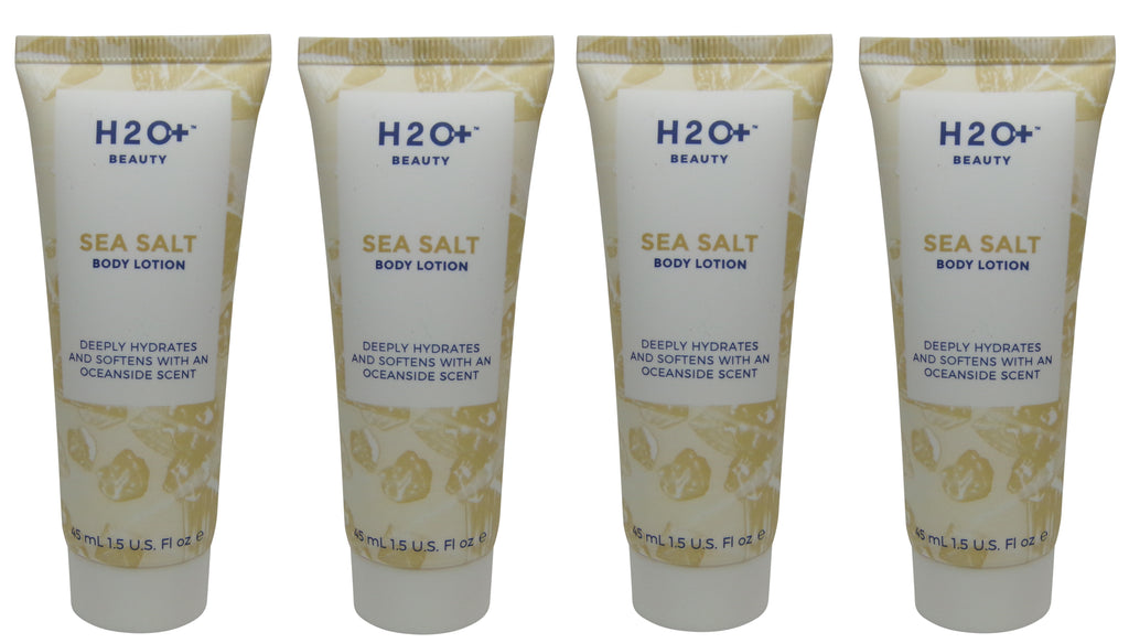 H2O Plus Sea Salt Body Lotion lot of 4 each 1.5oz bottles. Total of 6oz