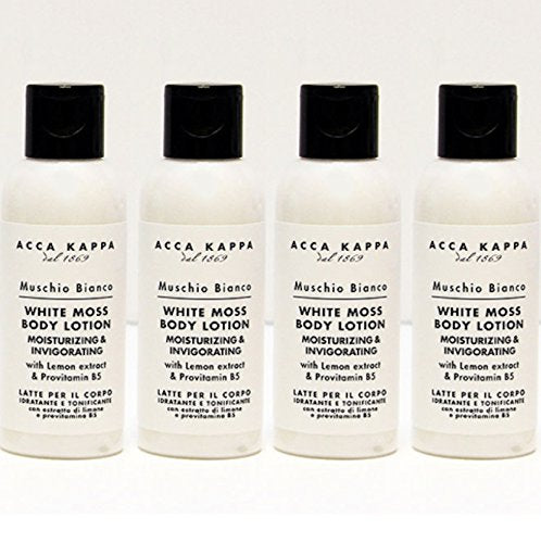 Acca Kappa White Moss Body Lotion 75 ml Travel Bottles - Set of 4