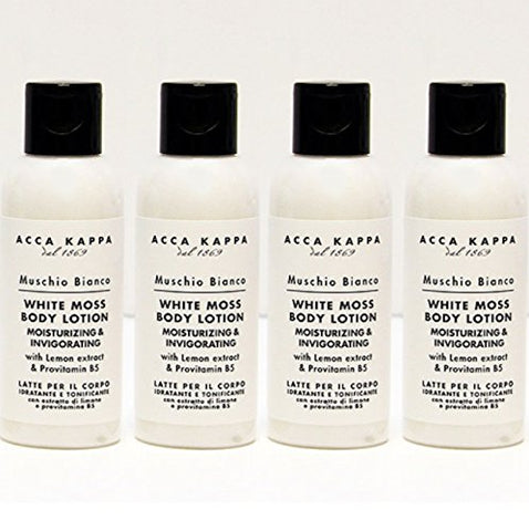 Acca Kappa White Moss Body Lotion 75 ml Travel Bottles - Set of 4