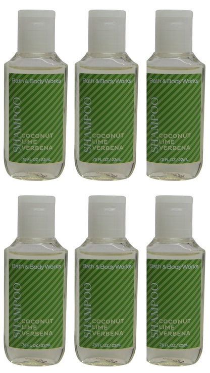Bath and Body Works Coconut Lime Verbena Shampoo Lot of 6. Total of 4.5oz