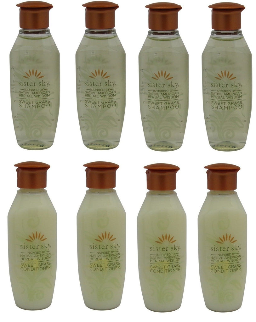 Sister Sky Sweet Grass Shampoo & Conditioner lot of 8 bottles (4 of each)