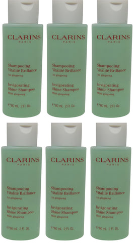 Clarins Invigorating Shine Shampoo lot of 6 each 2oz Total of 12oz