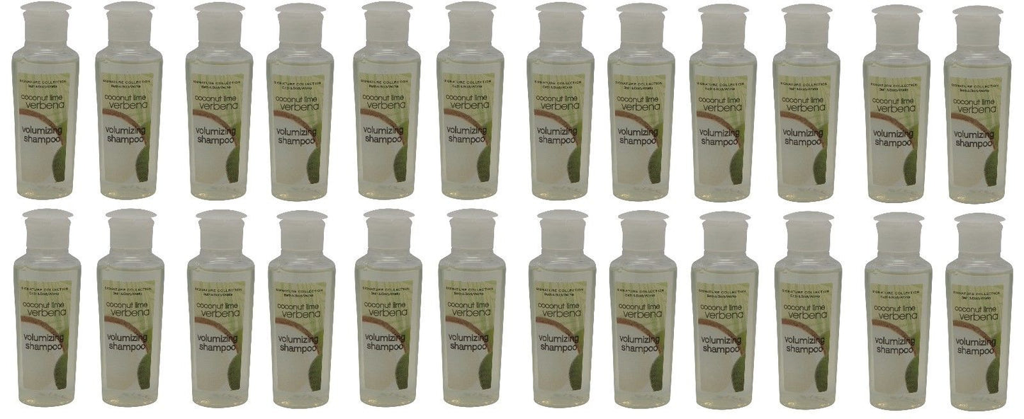 Bath & Body Works Volumizing Coconut Lime Verbena Shampoo. Lot of 24 each 0.75oz Bottles.