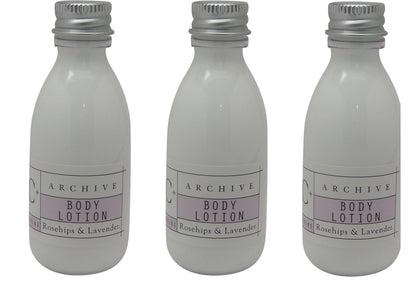 Archive Rose Hips & Lavender Calming Body Lotion lot of 3 bottles 1.5oz each