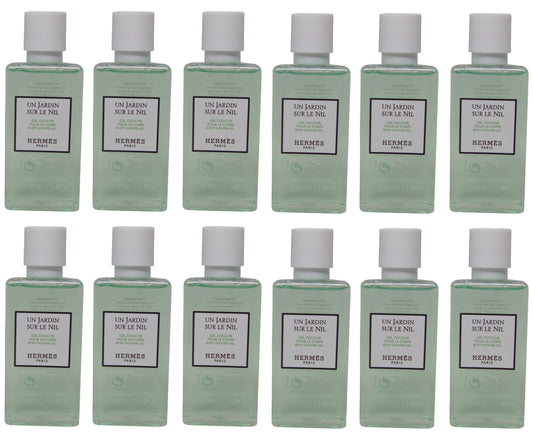 Hermes Un Jardin Sur le Nil Body Cleansing Gel lot of 12ea 1.35oz Bottles. Total of 16.2oz
