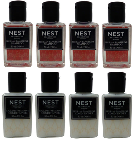 Nest Fragrances Sicilian Tangerine Shampoo & Conditioner lot of 8 (4 of each)