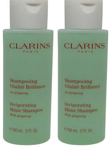 Clarins Invigorating Shine Shampoo lot of 2 each 2oz Total of 4oz