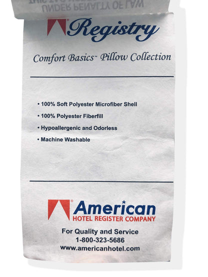 American Hotel Register - Registry Comfort Basics Pillow (2 Standard Pillows)