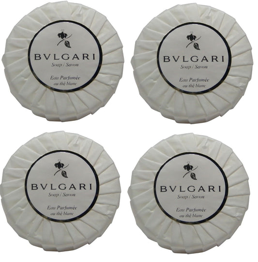 Bvlgari White Tea au the blanc lot of 4 each 2.6oz bars of Soap Total of 10.4oz