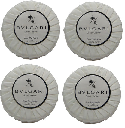 Bvlgari White Tea au the blanc lot of 4 ea 1.76oz bars of Soap Total of 7oz