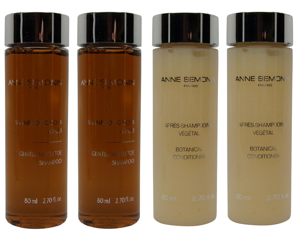 Anne Semonin Shampoo & Conditioner lot of 4 (2 each 3.4oz Bottles)