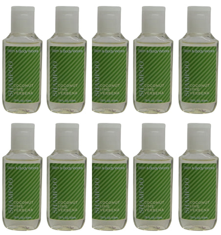 Bath & Body Works Coconut Lime Verbena Shampoo Lot of 10. Total of 7.5oz