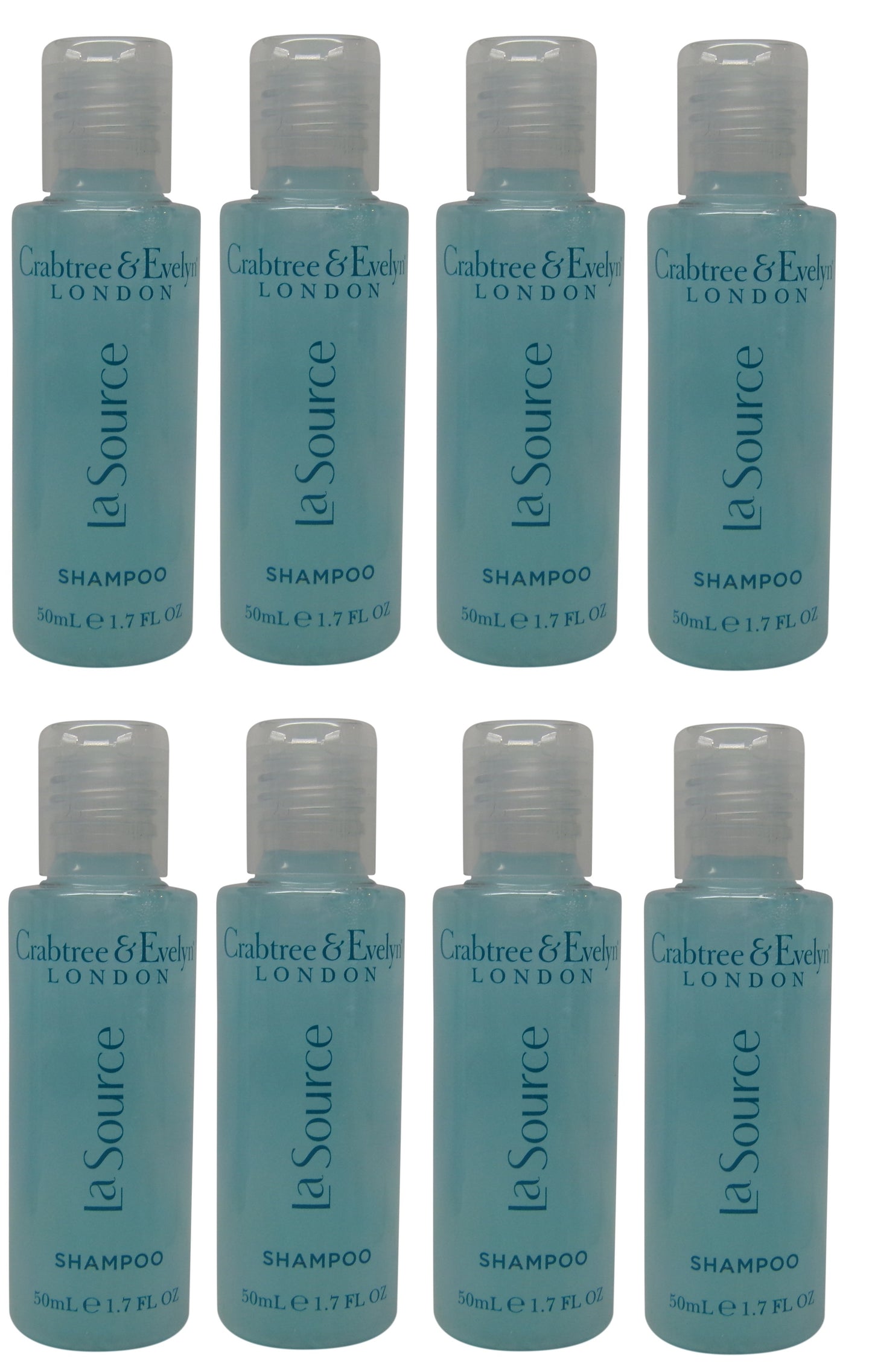 Crabtree & Evelyn La Source Shampoo 8 total  1.7oz Bottles.Total of 13.6oz