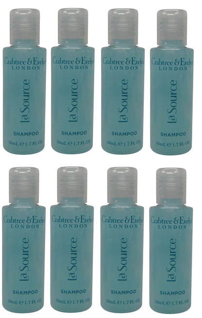 Crabtree & Evelyn La Source Shampoo 8 total  1.7oz Bottles.Total of 13.6oz