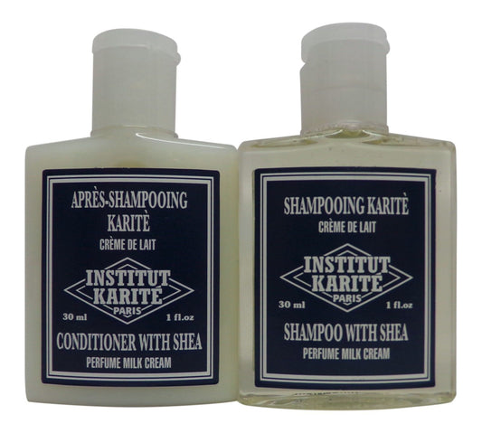 Institut Karite Shea Milk Cream Shampoo & Conditioner lot 4 (2 of each) 1oz ea